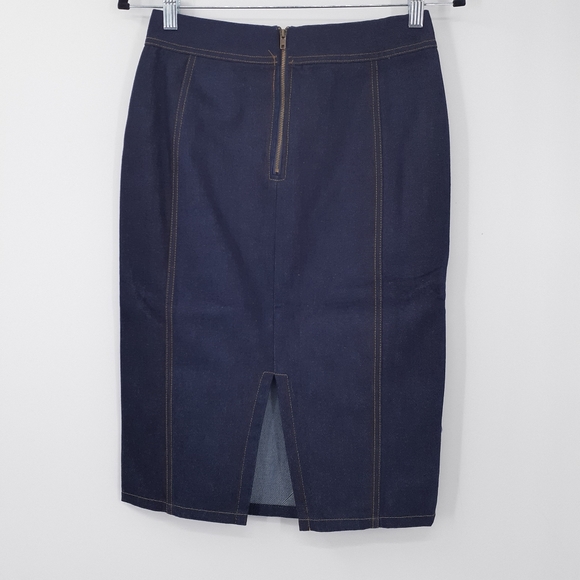 Anthropologie J.O.A. Lace-Up Denim Skirt | Dark Wash | Size S | NWT - Picture 6 of 10